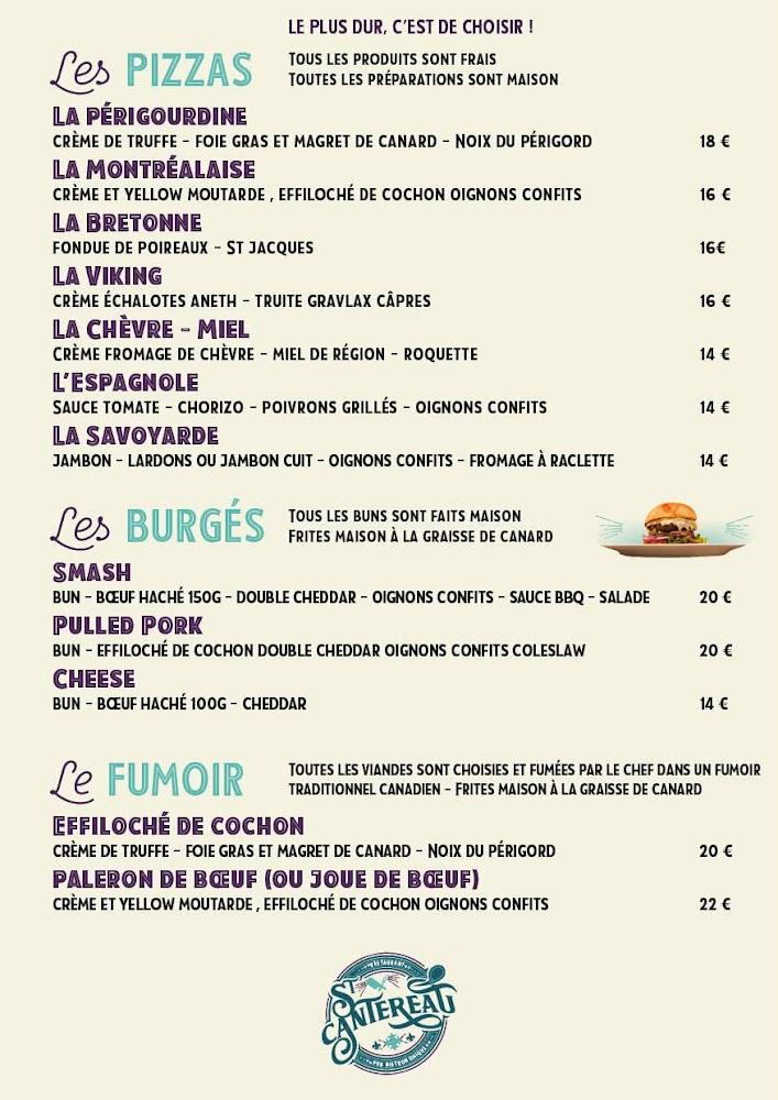 O St Cantereau - Menu Image 1